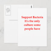 Carte Postale jke de bactéries (Devant / Derrière)