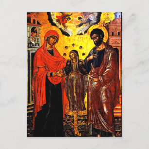 Carte Postale Joachim, Anna et Theotokos par Emmanuel Tzanes