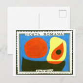 Carte Postale Joan Miro Design Vintage (Devant / Derrière)