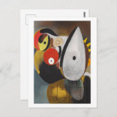 Carte Postale joan miro peintures art, art abstrait (Devant / Derrière)