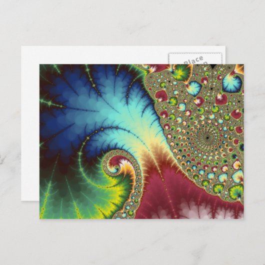 Carte Postale Joanie 50 Fractal Art (Devant / Derrière)