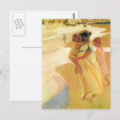 Carte Postale Joaquín Sorolla - Après la baignade, Valence (Devant / Derrière)