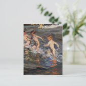 Carte Postale Joaquín Sorolla - Enfants à la plage (Debout devant)