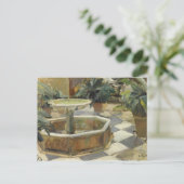 Carte Postale Joaquin Sorolla - Fontaine dans une cour (Debout devant)