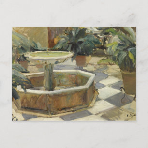 Carte Postale Joaquin Sorolla - Fontaine dans une cour