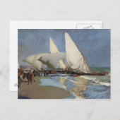 Carte Postale Joaquin Sorolla - La plage de Valence (Devant / Derrière)