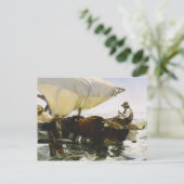 Carte Postale Joaquin Sorolla - Le retour de la pêche (Debout devant)