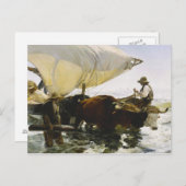 Carte Postale Joaquin Sorolla - Le retour de la pêche (Devant / Derrière)