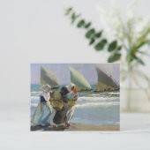 Carte Postale Joaquin Sorolla - Les Trois Voiles (Debout devant)