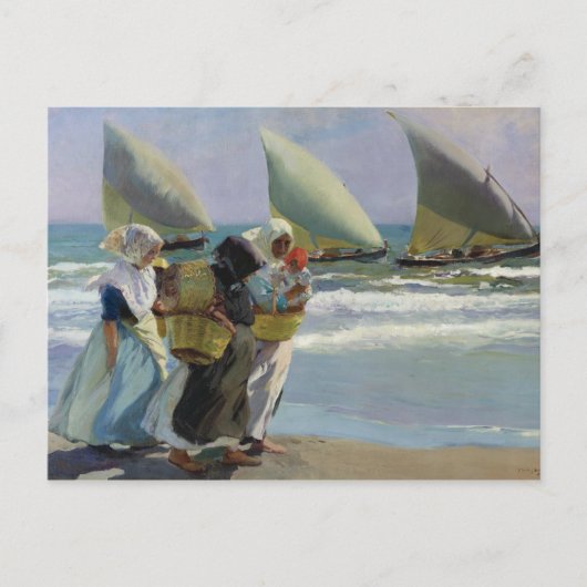 Carte Postale Joaquin Sorolla - Les Trois Voiles (Devant)