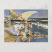 Carte Postale Joaquín Sorolla- Valencia plage le matin lumière (Devant)