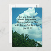 Carte Postale Job 37:16 Connaissez-vous les nuages... (Devant / Derrière)