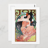 Carte Postale JOB, Mucha (Devant / Derrière)