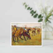 Carte Postale Jockey et Cheval (avant la course), Edgar Degas (Debout devant)