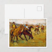 Carte Postale Jockey et Cheval (avant la course), Edgar Degas (Devant / Derrière)