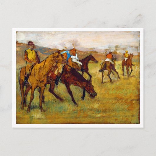 Carte Postale Jockey et Cheval (avant la course), Edgar Degas (Devant)