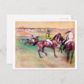 Carte Postale Jockey et cheval de course, Edgar Degas (Devant / Derrière)