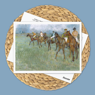Carte Postale Jockeys dans la pluie Edgar Degas
