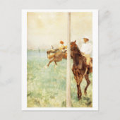 Carte Postale Jockeys Race Flagpole Edgar Degas (Devant)