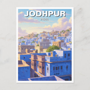 Carte Postale Jodhpur Inde Maisons bleues