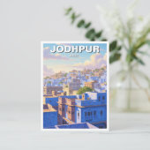 Carte Postale Jodhpur Inde Maisons bleues (Debout devant)