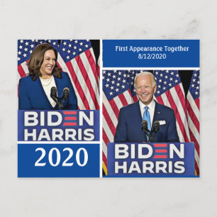 Carte Postale Joe Biden et Kamala Harris 2020