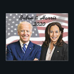 Carte Postale Joe Biden et Kamala Harris Memorabilia Keepsaké<br><div class="desc">Joe Biden et Kamala Harris Memorabilia 2020,  drapeau américain Élections présidentielles américaines Carte postale</div>