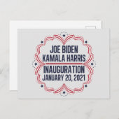 Carte Postale Joe Biden Kamala Harris Inauguration 2021 (Devant / Derrière)