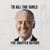 CARTE POSTALE JOE BIDEN TOUTES LES FILLES QUE J'AI FLAIREEES AVA (Devant)