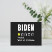 Carte Postale Joe Biden Très mauvais. Ne serait pas recommandé (Debout devant)