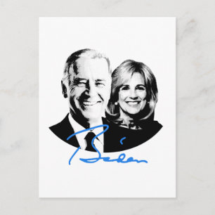 Carte Postale Joe et Jill Biden Signature
