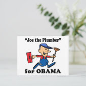 Carte Postale Joe le Plombier pour Obama (Debout devant)