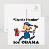 Carte Postale Joe le Plombier pour Obama (Devant / Derrière)