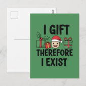 Carte Postale J'offre donc j'existe Noël (Devant / Derrière)
