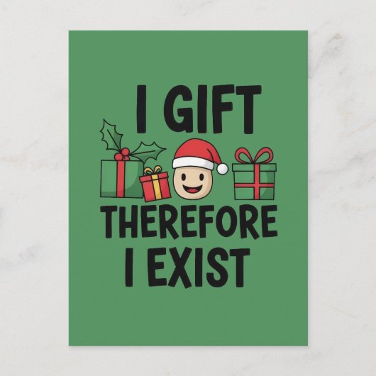 Carte Postale J'offre donc j'existe Noël (Devant)