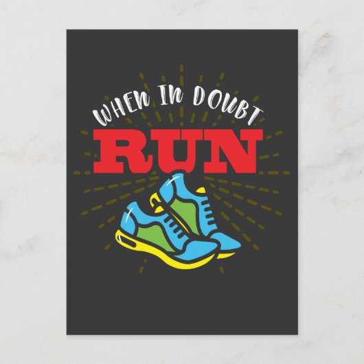 Carte Postale Jogging cadeau runner - simple course (Devant)