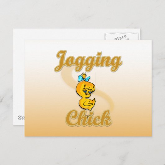 Carte Postale Jogging Chick (Devant / Derrière)