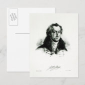 Carte Postale Johann Wolfgang Goethe gravée par Delacroix (Devant / Derrière)