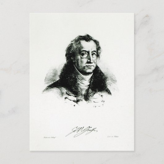 Carte Postale Johann Wolfgang Goethe gravée par Delacroix (Devant)