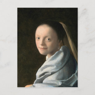 Carte Postale Johannes Vermeer Étude d'une jeune femme