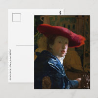Johannes Vermeer - Fille au chapeau rouge