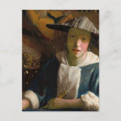 Carte Postale Johannes Vermeer - Fille avec une Flûte (Devant)