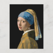 Carte Postale Johannes Vermeer - Fille avec une oreille perle (Devant)
