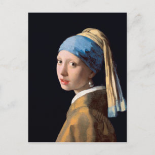 Carte Postale JOHANNES VERMEER - Fille avec une perle d'oreille