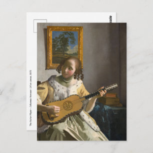Carte Postale Johannes Vermeer - Guitare