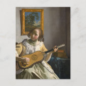 Carte Postale Johannes Vermeer - Guitare (Devant)