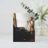 Carte Postale Johannes Vermeer - Jeune Femme au Collier de Perle (Debout devant)
