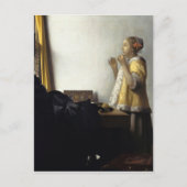 Carte Postale Johannes Vermeer, Jeune Femme Avec Collier De Perl (Devant)