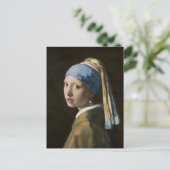 Carte Postale Johannes Vermeer, Jeune fille à la perle (Debout devant)