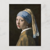 Carte Postale Johannes Vermeer, Jeune fille à la perle (Devant)